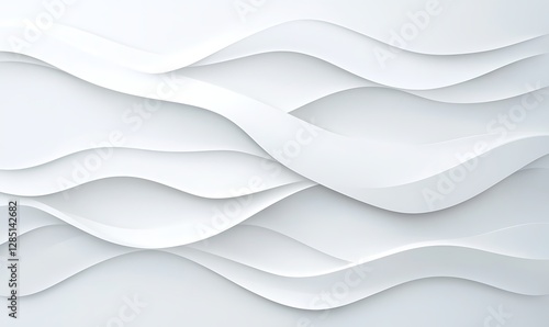 Obraz na płótnie Abstract white waves create a soft, modern background texture. w salonie