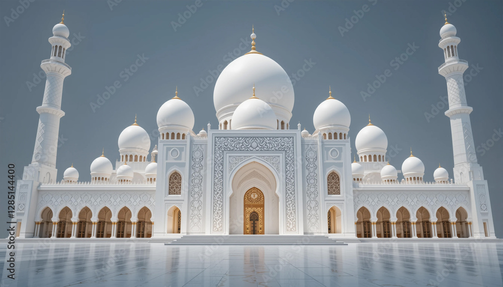 Obraz premium sheikh zayed mosque in abu dhabi united arab emirates, Sheikh Zayed Mosque: A Fusion of Islamic Art and Modern Design