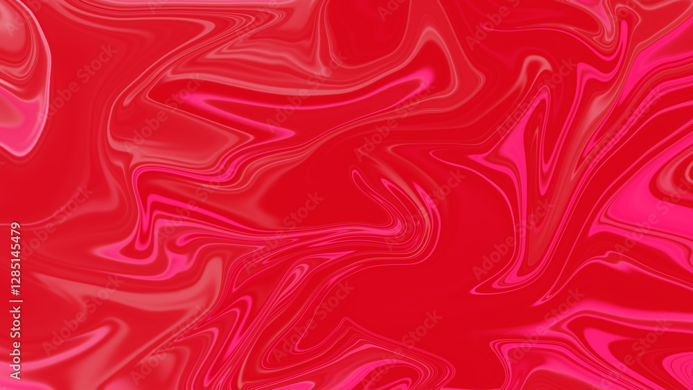 Obraz premium Vibrant red abstract fluid texture with smooth, glossy swirls. backgrounds, digital art, and creative designs.