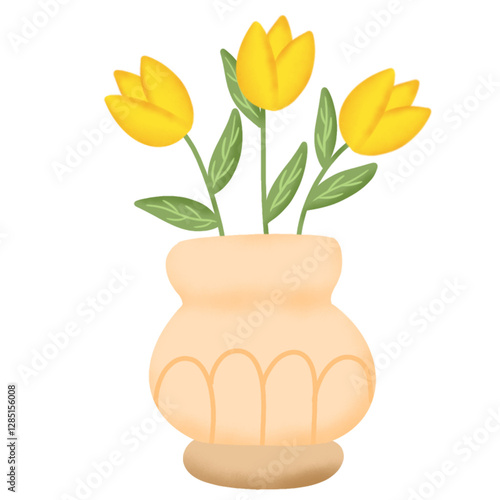 yellow tulips in a vase