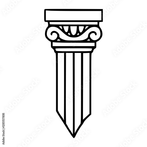 greek column vector illustration