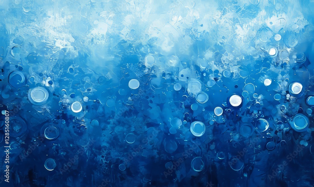 Abstract Blue Background, Generative AI Abstract Blue Background, Generative AI