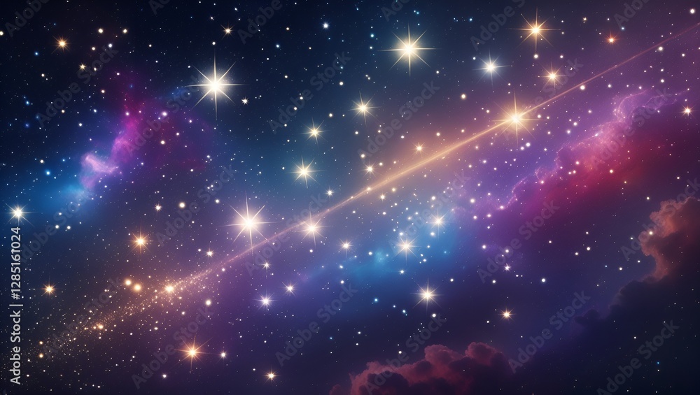 Fototapeta premium Abstract space background with stars and galaxy