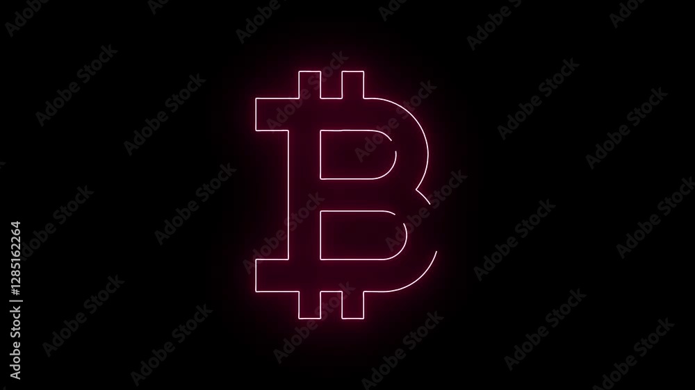 Neon glowing line bitcoin icon animation. Neon, Glowing, Colorful Bitcoin icon animation. Bitcoin icon neon animation. Neon glowing line bitcoin icon animation. Neon, Glowing, Colorful Bitcoin icon animation. Bitcoin icon neon animation.