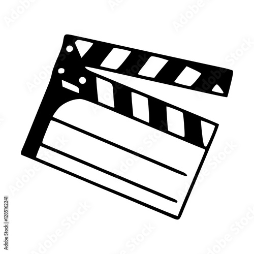 movie clapper board vector