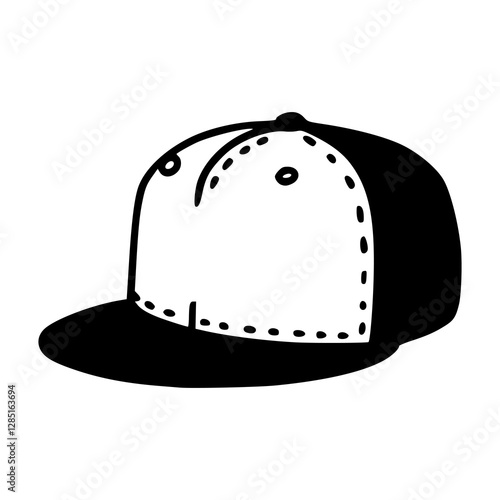 black and white hat