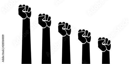 fists background vector representing unity, protest, activism, strength, revolution, and solidarity. Perfect for social movements, awareness campaigns, equality and human rights