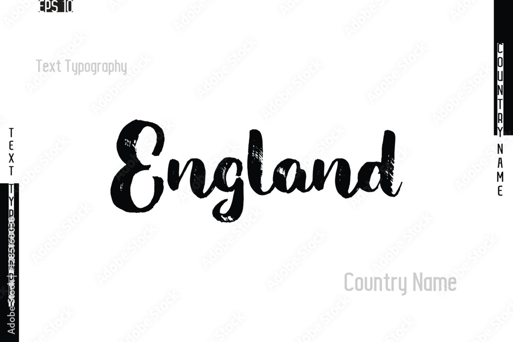 Country Name England. In Grunge Typography Text Lettering Country Name England. In Grunge Typography Text Lettering