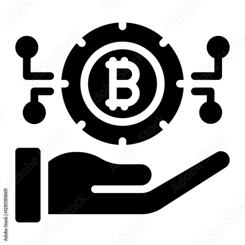 digital currency glyph icon