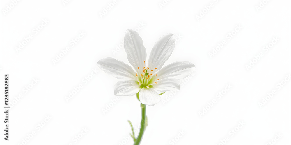 Fototapeta premium white flower isolated on transparent background cutout