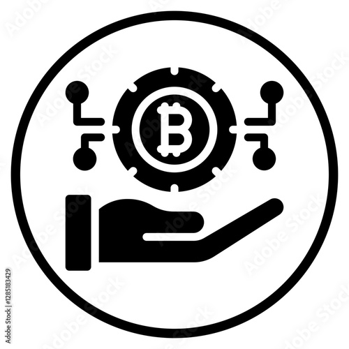 digital currency glyph icon
