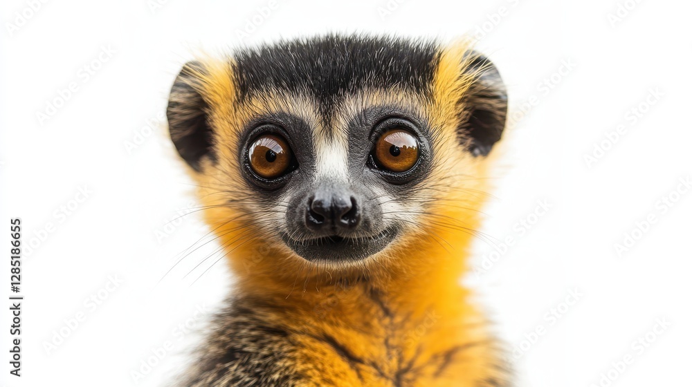 Adorable Close-Up of a Curious Lemur with Bright Eyes and Unique Fur Adorable Close-Up of a Curious Lemur with Bright Eyes and Unique Fur