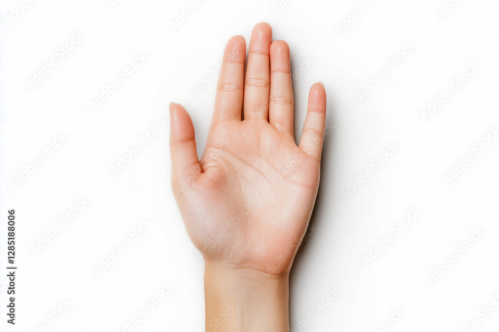human hand with fingers extended, palm facing up against white background, symbolizes openness and communication. human hand with fingers extended, palm facing up against white background, symbolizes openness and communication.