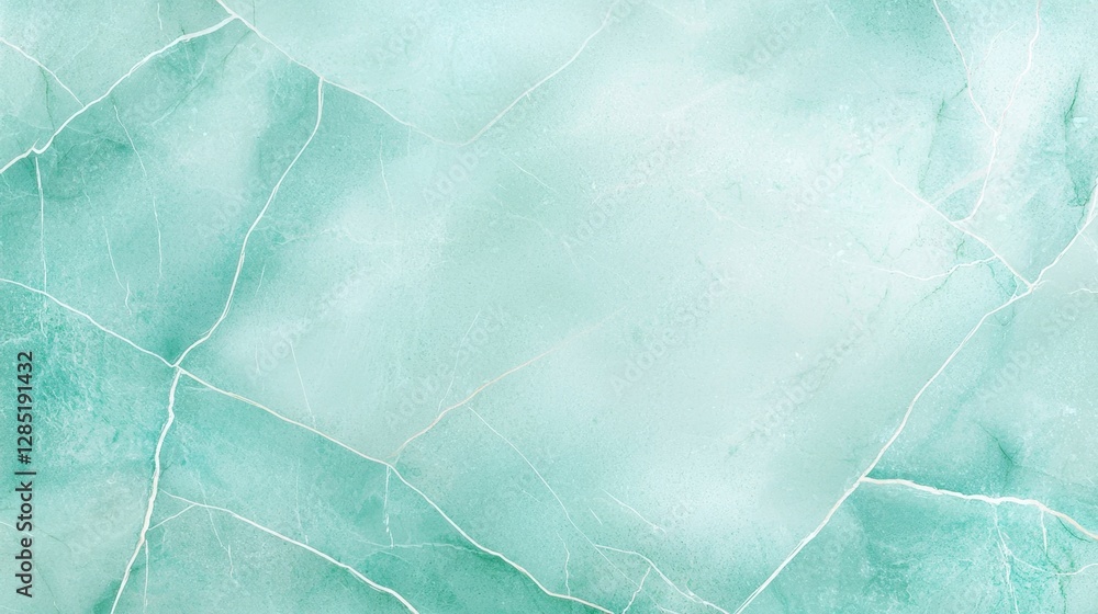 Fototapeta premium Smooth aqua marble texture with subtle veining in soft green tones ideal for backgrounds, wallpapers, and various design projects showcasing elegance