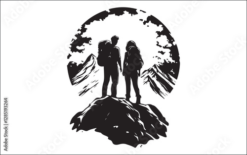 vector illustration of a silhouette of a girl