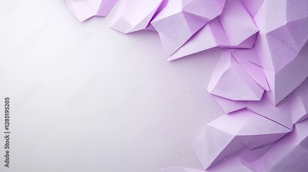 Naklejka premium Bird's eye view of dynamic abstract paper shapes a modern graphic design studio aesthetic