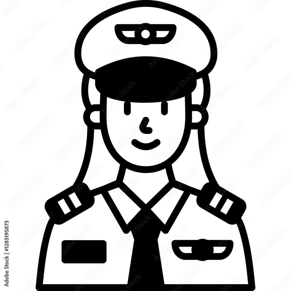 Pilot glyph icon Pilot glyph icon