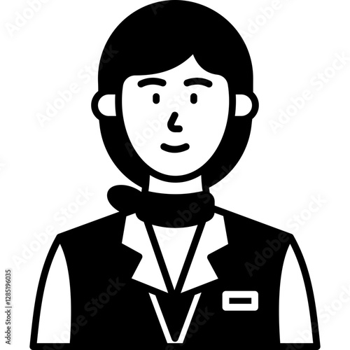 Stewardess glyph icon