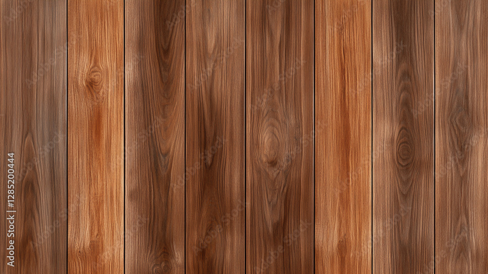 Naklejka premium Rich brown wooden texture with smooth grain and natural patterns