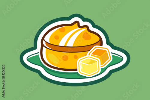 Ghee Sticker Design. AI-Generated Premium Ghee Sticker Design – Modern, Vintage & Luxury Ghee Label for Organic Dairy Packaging & Branding