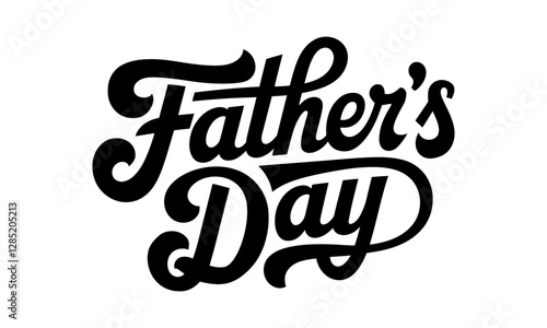 Father's Day stylized calligraphy typography design