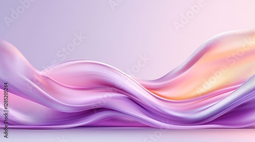 Wallpaper Mural Flowing fabric waves in soft pastel colors abstract art elegant design digital creation Torontodigital.ca