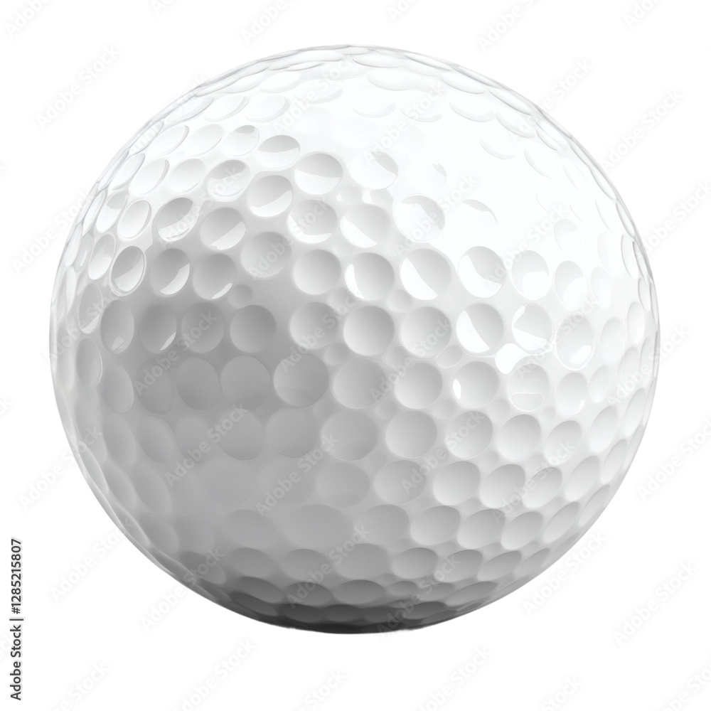 Round white golf ball isolated on transparent background Round white golf ball isolated on transparent background