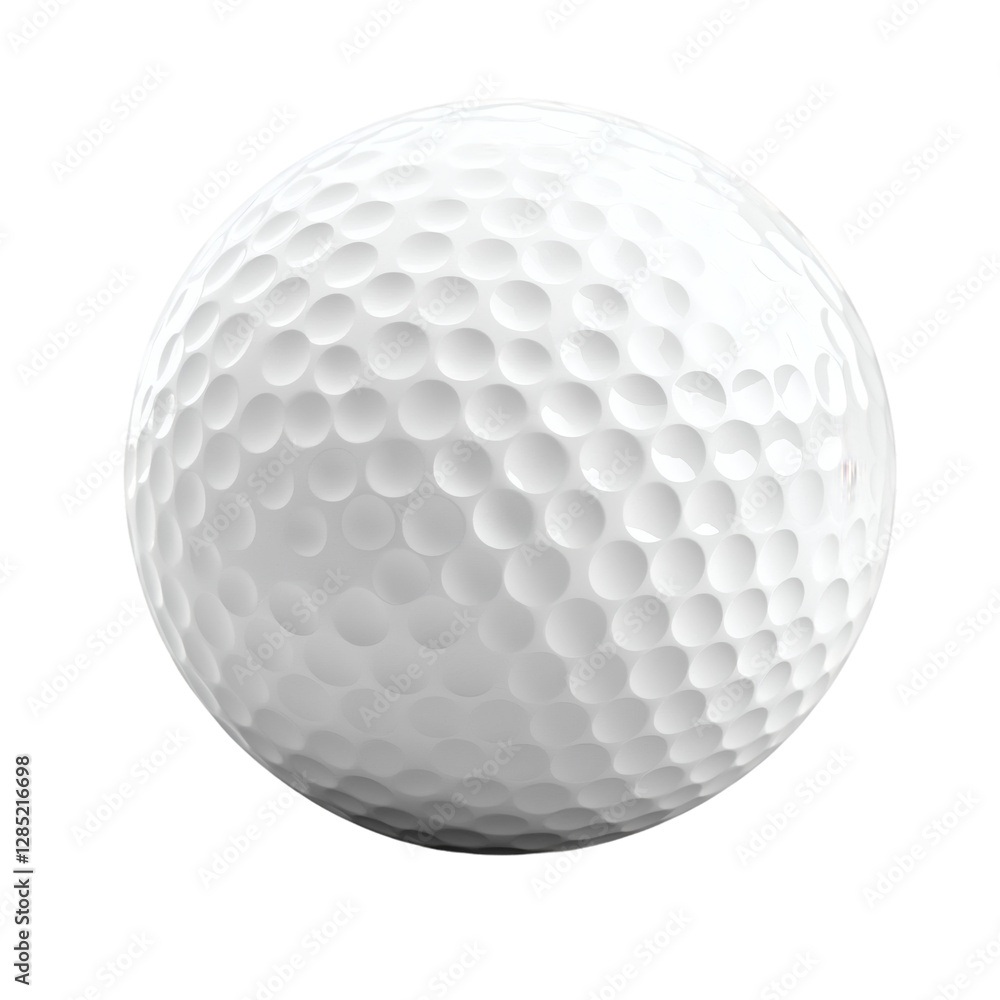 Round white golf ball isolated on transparent background Round white golf ball isolated on transparent background
