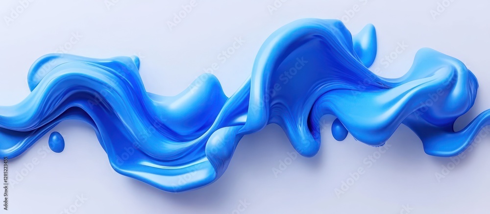 Abstract Blue Liquid Wave: A Dynamic 3D Render of Flowing Azure Abstract Blue Liquid Wave: A Dynamic 3D Render of Flowing Azure