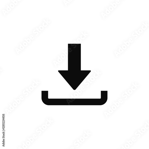 Download icon template. Download button Collection. Download files icons vector. simple download icon isolated on white background. Arrow downloading icon