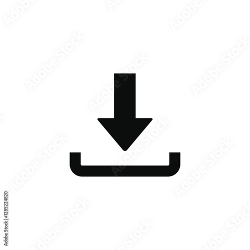 Download icon template. Download button Collection. Download files icons vector. simple download icon isolated on white background. Arrow downloading icon