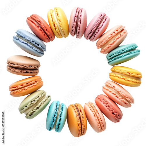 Wallpaper Mural Set of colorful macarons isolated on transparent background Torontodigital.ca