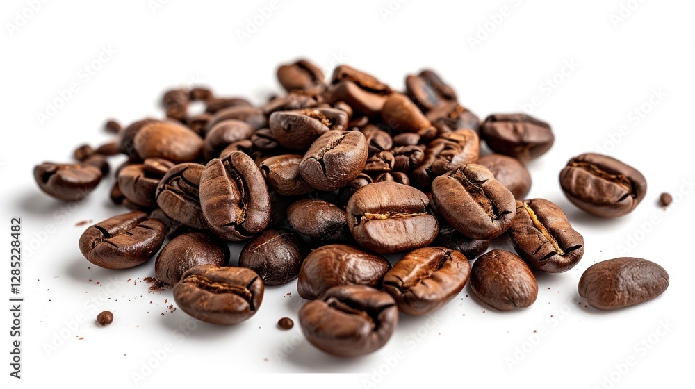 pile of coffee beans isolated on white pile of coffee beans isolated on white