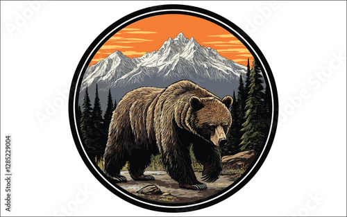 brown bear vector illustration