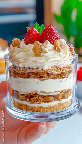 Wallpaper Mural Delicious layered dessert with strawberries Torontodigital.ca