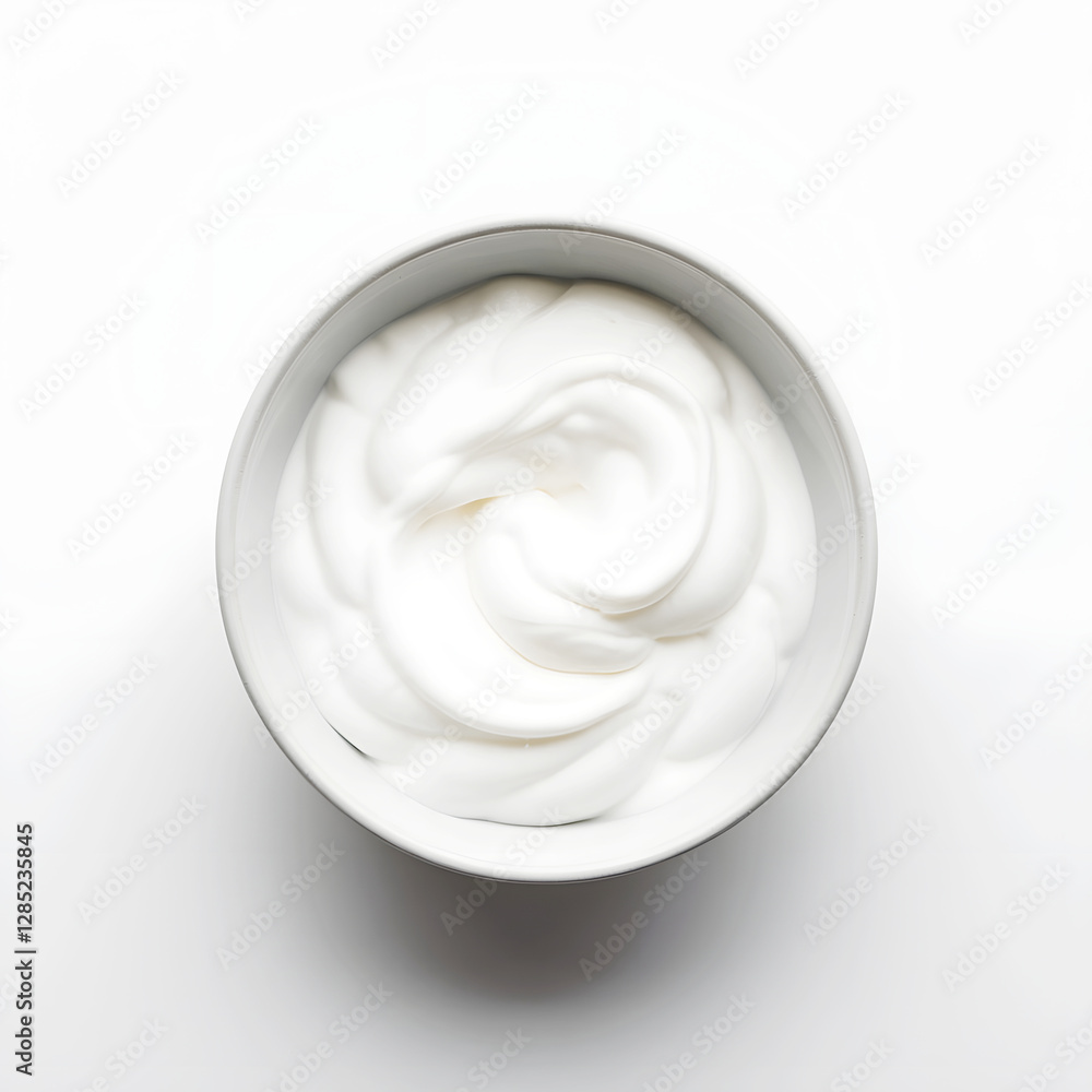 Creamy White Texture in a White Bowl Creamy White Texture in a White Bowl