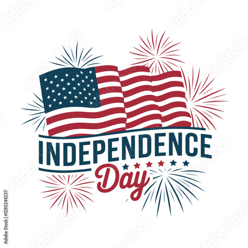 vector T shirt printable design for Independence Day – July 4th Celebrate Freedom, usa flag 
