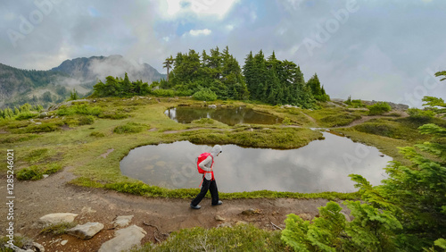 Hiking in the Mt Baker Wilderness photo