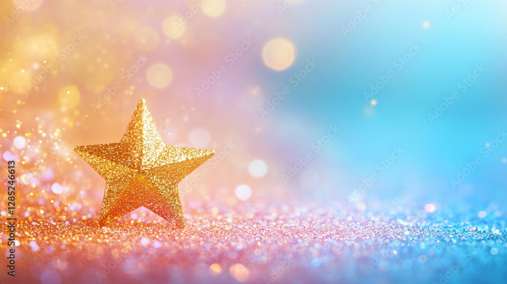 A golden star fragment glows softly on a bright light gradient background, symbolizing divine light and epiphany, with ample copy space for modern, inspirational themes A golden star fragment glows softly on a bright light gradient background, symbolizing divine light and epiphany, with ample copy space for modern, inspirational themes