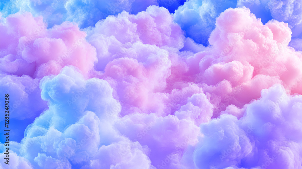 Fototapeta premium Pastel cloudscape, dreamy sky, abstract background, design element