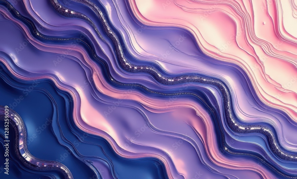 Abstract flowing waves in purple tones Abstract flowing waves in purple tones