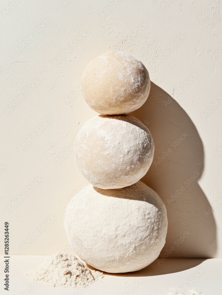 Culinary Aesthetic Artisan Pizza Dough Balls on Rustic Surface - Professional Baking Content and Modern Pizzeria Workflow Enhancement Culinary Aesthetic Artisan Pizza Dough Balls on Rustic Surface - Professional Baking Content and Modern Pizzeria Workflow Enhancement