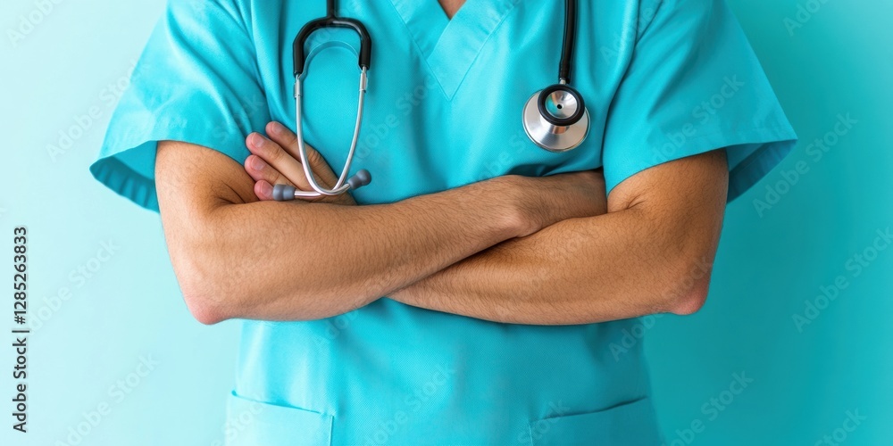 Tech-Enhanced Healthcare Imagery Medical Professional with Stethoscope in Modern Hospital Setting - Expert Patient Care and Digital Marketing for Innovative Medical Services Tech-Enhanced Healthcare Imagery Medical Professional with Stethoscope in Modern Hospital Setting - Expert Patient Care and Digital Marketing for Innovative Medical Services