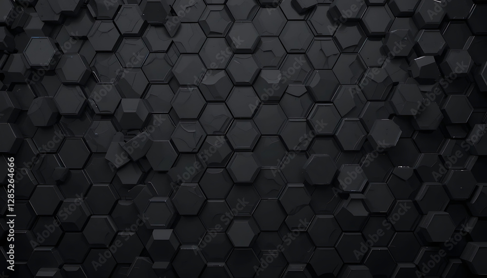 Background of abstract black 3d hexagon background design a dark honeycomb grid pattern. Background of abstract black 3d hexagon background design a dark honeycomb grid pattern.