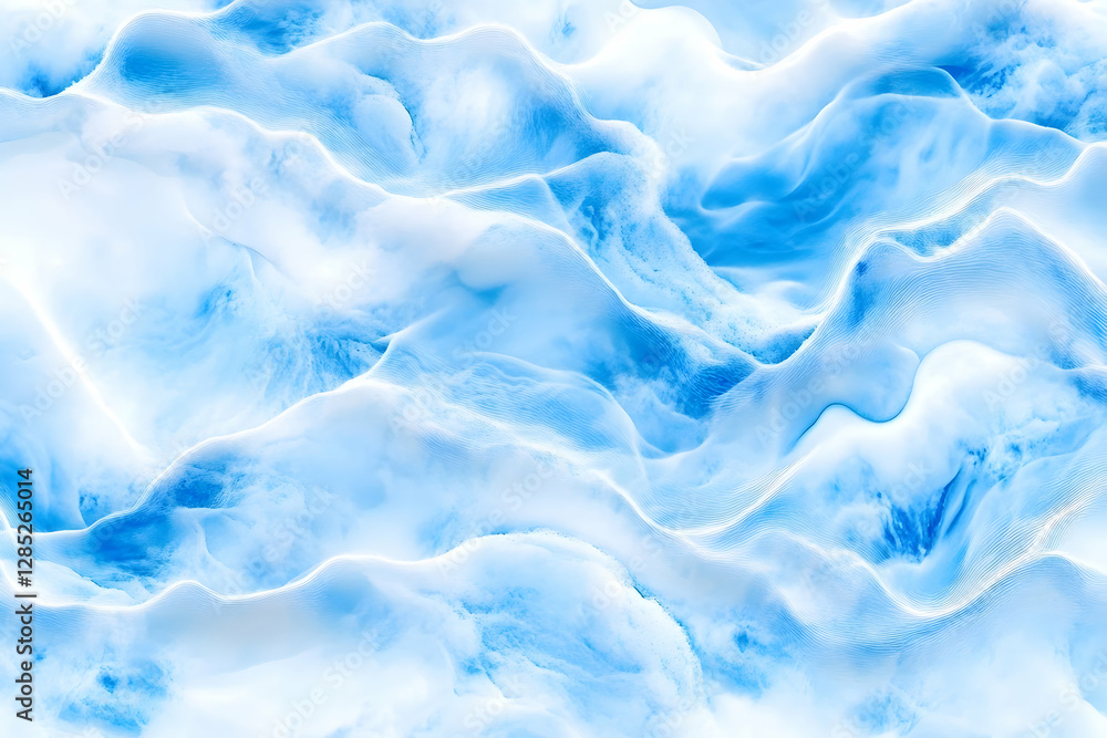 Fototapeta premium Abstract blue and white wave texture background