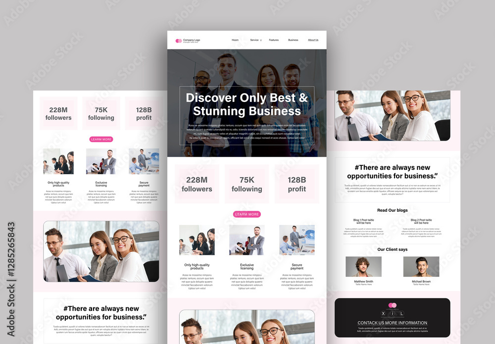 business email templates | email newsletter layout... Business Email Newsletter Template Layout Stock Template | Adobe Stock