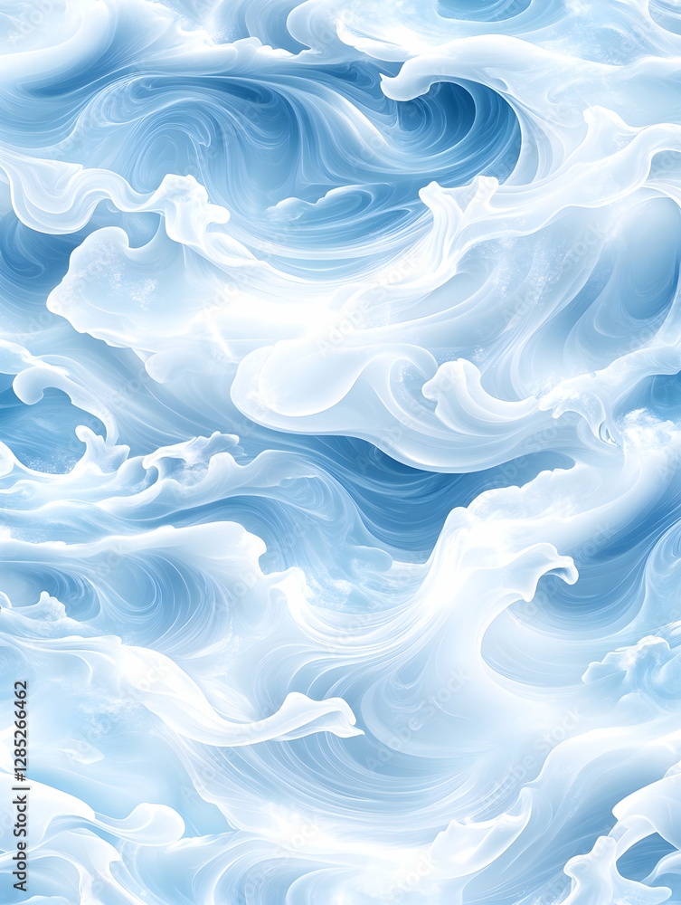 Obraz premium Abstract swirling blue cloudscape background