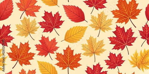 Falling for Autumn: AI-Generated Wallpaper with Leaf Motif