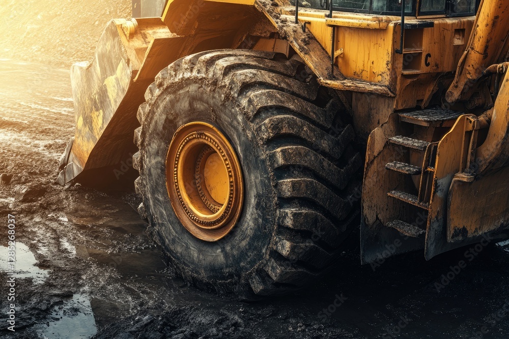 Vibrant Color Image of Heavy Construction Equipment Vibrant Color Image of Heavy Construction Equipment