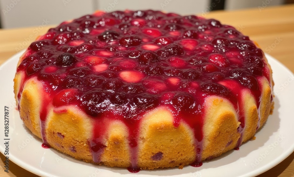 Delicious berry glazed sponge cake Delicious berry glazed sponge cake
